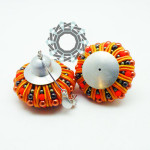 3D Soutache earrings (orange) / Kolczyki soutache 3D (pomarańczowe) by tender December, Alina Tyro-Niezgoda