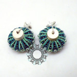 3D Soutache earrings (green) / Kolczyki soutache 3D (zielone) by tender December, Alina Tyro-Niezgoda
