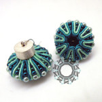 3D Soutache earrings (green) / Kolczyki soutache 3D (zielone) by tender December, Alina Tyro-Niezgoda