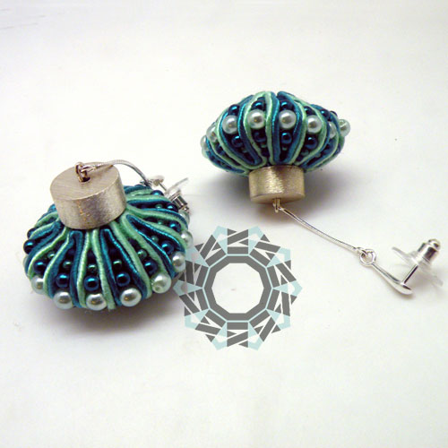 3D Soutache earrings (green) / Kolczyki soutache 3D (zielone) by tender December, Alina Tyro-Niezgoda
