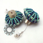 3D Soutache earrings (green) / Kolczyki soutache 3D (zielone) by tender December, Alina Tyro-Niezgoda