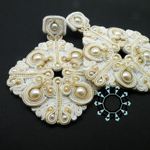 Wedding soutache earrings / Kolczyki ślubne by Tender December, Alina Tyro-Niezgoda