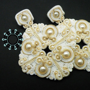 Wedding soutache earrings / Kolczyki ślubne by Tender December, Alina Tyro-Niezgoda