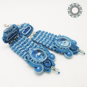 Soutache earings (blue) / Kolczyki soutache (niebieskie) by Tender December, Alina Tyro-Niezgoda