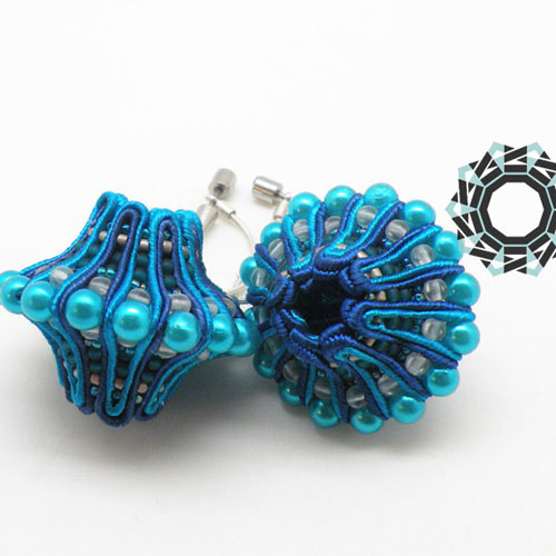 3D Soutache earrings (blue) / Kolczyki soutache 3D (niebieskie) by tender December, Alina Tyro-Niezgoda