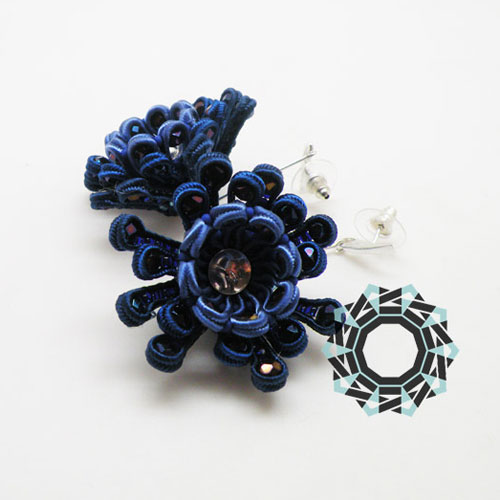 3D Soutache earrings (flower) / Kolczyki soutache 3D (kwiatowe) by Tender December, Alina Tyro-Niezgoda