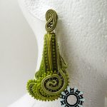 3D Fern Soutache Earrings / Kolczyki 3D "Młode paprotki" by Tender December, Alina Tyro-Niezgoda