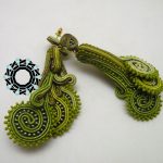 3D Fern Soutache Earrings / Kolczyki 3D "Młode paprotki" by Tender December, Alina Tyro-Niezgoda