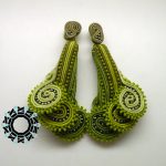 3D Fern Soutache Earrings / Kolczyki 3D "Młode paprotki" by Tender December, Alina Tyro-Niezgoda