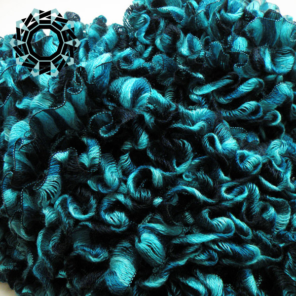 Spring scarf (blue-turquoise) / Wiosenny szalik by Tender December, Alina Tyro-Niezgoda