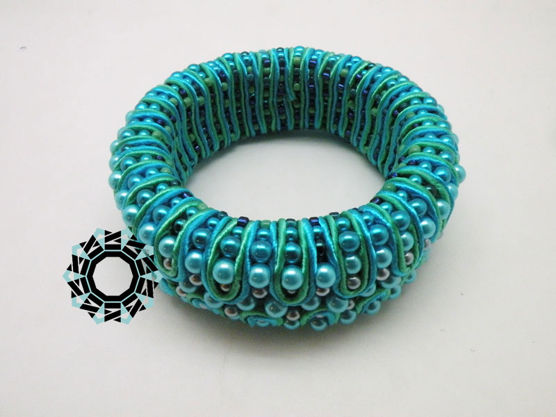 Turquoise 3D soutache bracelet / Bransoletka soutache (turkusowa) by Tender December, Alina Tyro-Niezgoda