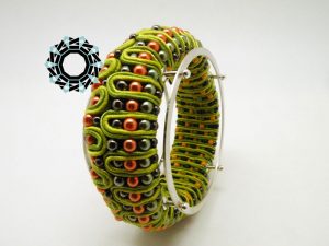 "Satelit" 3D soutache bracelet / "Satelit" bransoletka soutache 3D by tender December, Alina Tyro-Niezgoda