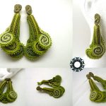3D Fern Soutache Earrings / Kolczyki 3D "Młode paprotki" by Tender December, Alina Tyro-Niezgoda