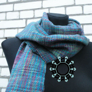Multi-coloured scarf / Wielokolorowy szalik by Tender December, Alina Tyro-Niezgoda