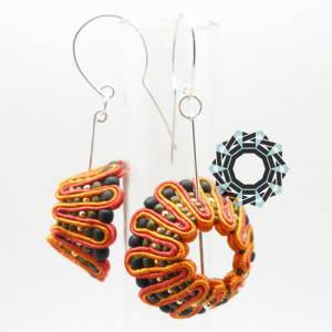 3D Soutache earrings / Kolczyki soutache 3D by Tender December, Alina Tyro-Niezgoda