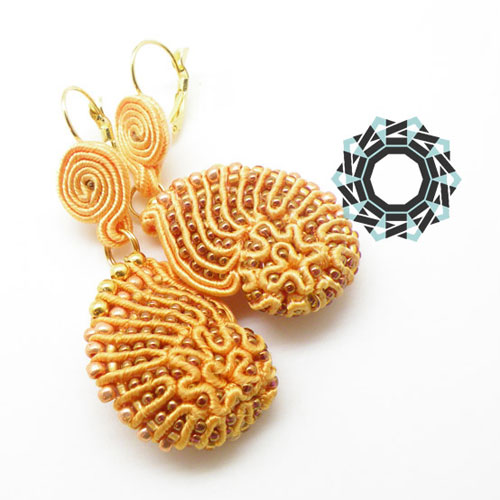 3D shell soutache earrings / Kolczyki soutache 3D (muszelki) by Tender December, Alina Tyro-Niezgoda