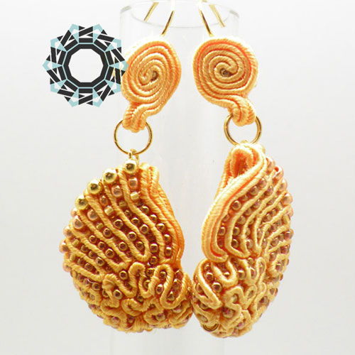 3D shell soutache earrings / Kolczyki soutache 3D (muszelki) by Tender December, Alina Tyro-Niezgoda