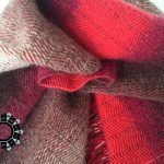 Red-brown-white mohair scarf / Czerwono-brązowo-biały szalik moherowy by Tender December, Alina Tyro-Niezgoda