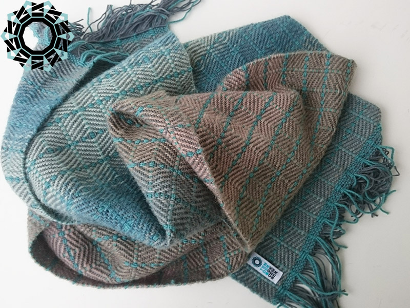 Blue mohair scarf / Niebieski szalik moherowy by Tender December, Alina Tyro-Niezgoda