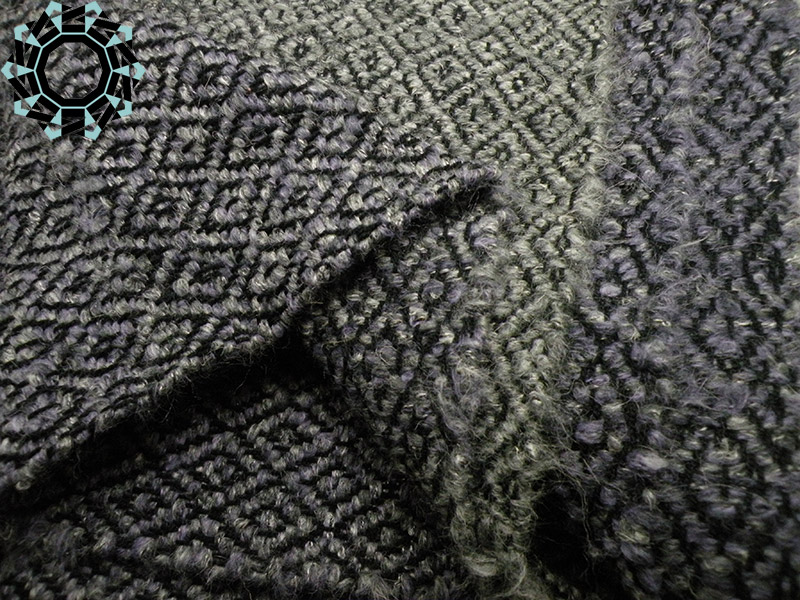 Mohair XXL shawl in gray and purple / Moherowy szal XXL w szarościach i fioletach by Tender December, Alina Tyro-Niezgoda