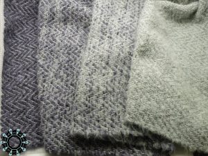 Mohair XXL shawl in grey and purple / Moherowy szal XXL w szarościach i fioletach by Tender December, Alina Tyro-Niezgoda