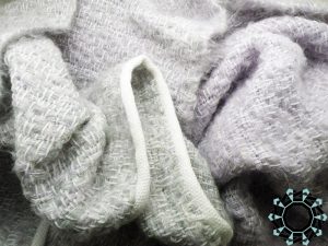 Mohair XXL shawl in gray and pink / Moherowy szal XXL w szarościach i różach by Tender December, Alina Tyro-Niezgoda