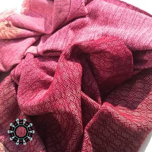 Acrylic XXL shawl in the color of beige, pink and burgundy / Akrylowy szal XXL w tonacji beżu, różu i bordo by Tender December, Alina Tyro-Niezgoda