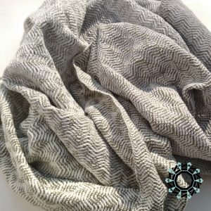 Acrylic XXL shawl in the color of cream, gray and khaki / Akrylowy szal XXL w tonacji kremu, szarości i khaki by Tender December, Alina Tyro-Niezgoda