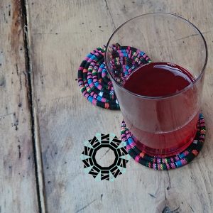 Textile drink coaster / Tekstylne podkładki pod szklanki by tender December, Alina Tyro-niezgoda