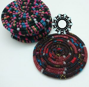 Textile drink coaster / Tekstylne podkładki pod szklanki by tender December, Alina Tyro-niezgoda