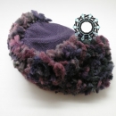 Fluffy cap in plum color / Puchata czapka w kolorze śliwki by Tender December, Alina Tyro-Niezgoda,