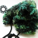Fluffy green cap / Puchata czapka zielona by Tender December, Alina Tyro-Niezgoda,