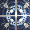 Wall, blue mandala / Niebieska mandala naścienna by Tender December