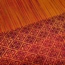 "Asymmetrical colours" shawl / Szal "Niesymetryczne kolory" by Tender December, Alina Tyro-Niezgoda More / Więcej: https://tenderdecember.eu/painting-with-acryl-malowanie-akrylem/ To buy / Aby kupić: https://tenderdecember.eu/shop/produkt/acrylic-xxl-shawl-color-orange-red-burgundy-akrylowy-szal-xxl-w-tonacji-pomaranczy-czerwieni-bordo/