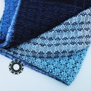 Cotton navy blue - pearl gray, handwoven shawl / Granatowo-perłowy, bawełniany, ręcznie tkany szal by Tender December, Alina Tyro-Niezgoda More/ Więcej: https://tenderdecember.eu/woven-tkane/painted-with-cotton-malowane-bawelna/ To buy / Aby kupić: https://tenderdecember.eu/shop/produkt/cotton-xxl-shawl-color-navy-blue-blue-pearl-gray-bawelniany-szal-xxl-w-tonacji-granatu-blekitow-perlowej-szarosci/