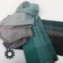 Black-green, cotton, big handwoven shawl / Czarno-zielony, bawełniany, wielki szal, ręcznie tkany by Tender December, Alina Tyro-Niezgoda More / Więcej: https://tenderdecember.eu/woven-tkane/painted-with-cotton-malowane-bawelna/ To buy / Aby kupić: https://tenderdecember.eu/shop/produkt/cotton-xxl-shawl-color-black-green-bawelniany-szal-xxl-w-tonacji-zieleni-czerni/